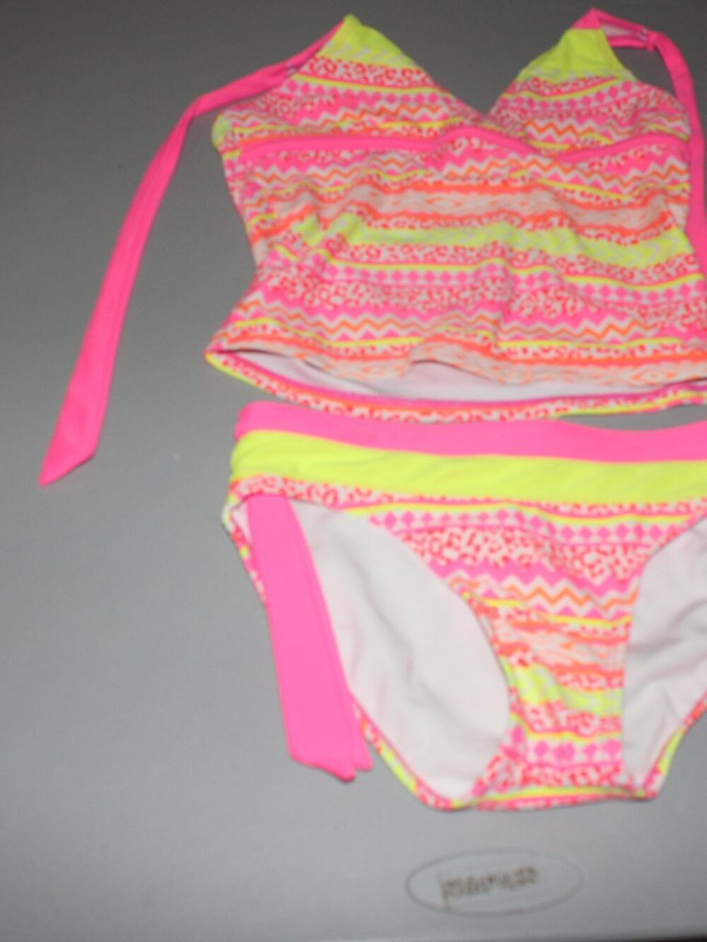 Multi Color 2 Pcs justice Tankini Swimsuit Size 12